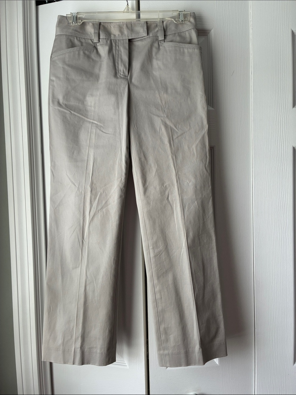 J. Crew Lightweight Beige Straight-Leg Pants